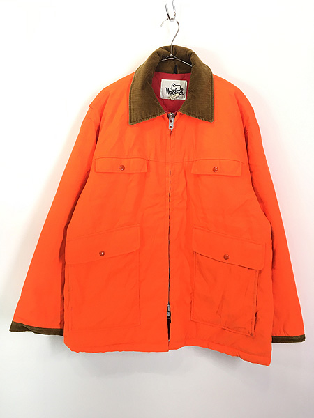 古着 70s USA製 WoolRich レスキュー オレンジ パデッド ハンティング ジャケット XL 古着 通販 ヴィンテージ 古着屋  Dracaena ドラセナ