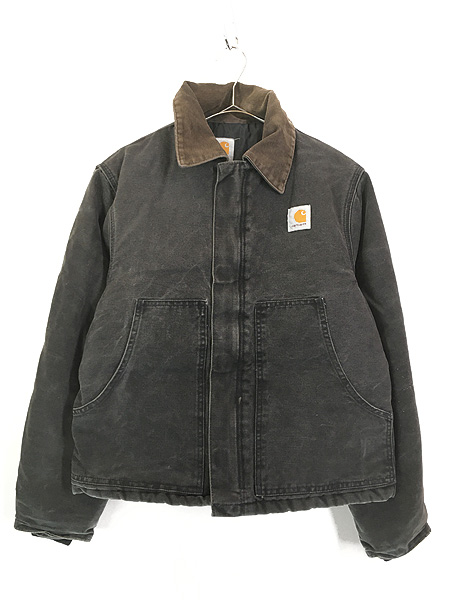 古着 Carhartt ブラック ダック パデット トラディショナル ジャケット