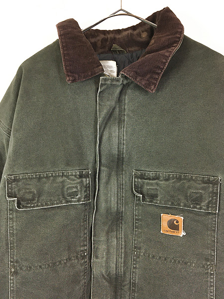 古着 90s Carhartt オリーブ ダック パデット トラディショナル コート XXL 古着【30off】 - 古着 通販 ヴィンテージ 古着屋  Dracaena ドラセナ