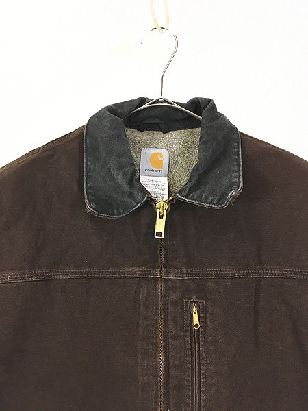 古着 Carhartt 裏ボア レッド ブラウン ダック サンドストーン リッジ