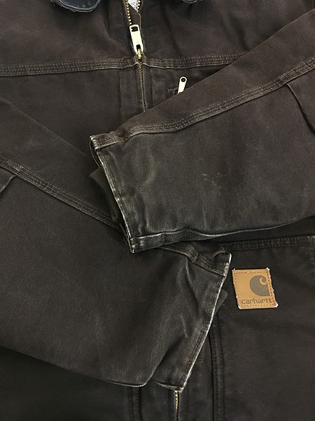 古着 Carhartt 裏ボア レッド ブラウン ダック サンドストーン リッジ