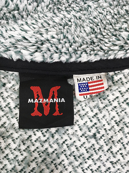 90s MAZMANIA マズマニア ウルフ 狼 fleece jacket-
