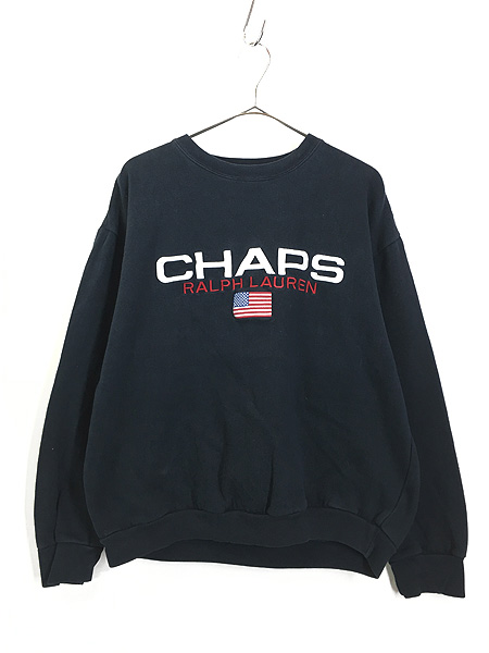 古着 90s CHAPS Ralph Lauren 星条旗 フラッグ 刺しゅう スウェット トレーナー 紺 M 古着【10off】 - 古着 通販  ヴィンテージ　古着屋 Dracaena ドラセナ