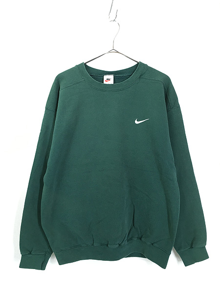 【人気カラー】90s　NIKE ワンポイントロゴトレーナー　カーキ　緑