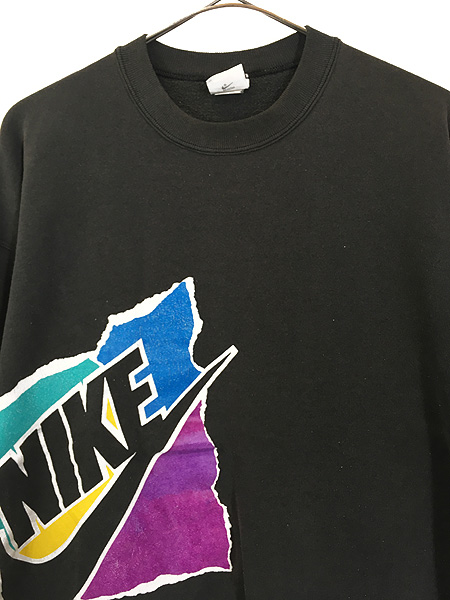 古着 90s USA製 NIKE カラフル グラフィック ロゴ スウェット トレーナー L 古着 - 古着 通販 ヴィンテージ　古着屋  Dracaena ドラセナ