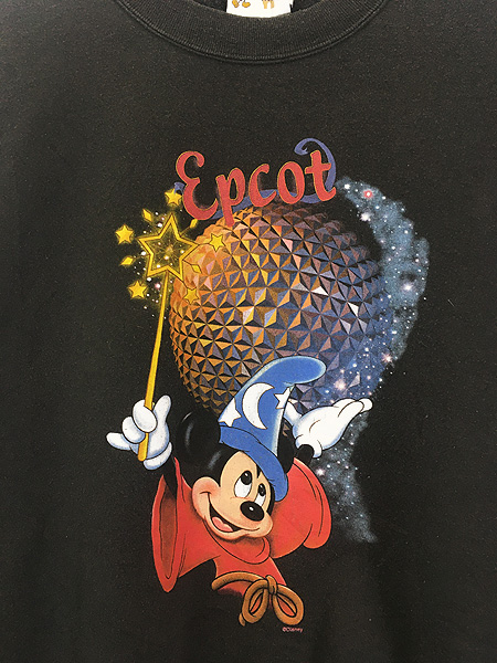 古着 90s USA製 Disney 「EPCOT」 ファンタジア 魔法使い ミッキー 