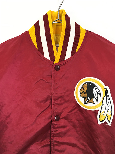 古着 90s NFL Washington Redskins レッドスキンズ パッチ 光沢 サテン 