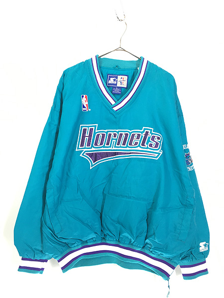 古着 90s NBA Charlotte Hornets ホーネッツ プルオーバー ナイロン 