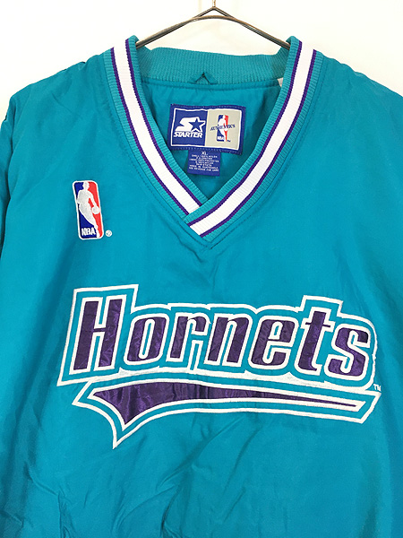 古着 90s NBA Charlotte Hornets ホーネッツ プルオーバー ナイロン