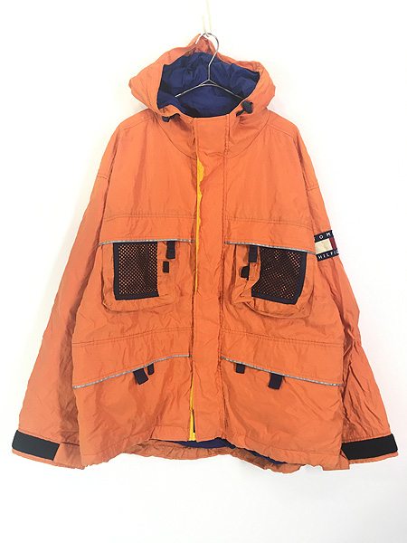 古着 90s TOMMY HILFIGER メッシュ ポケット ナイロン ジャケット