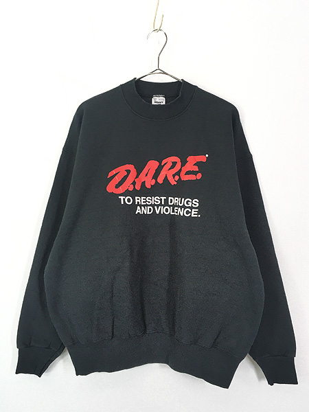 古着 90s USA製 D.A.R.E ドラッグ 乱用予防 メッセージ ヘビー