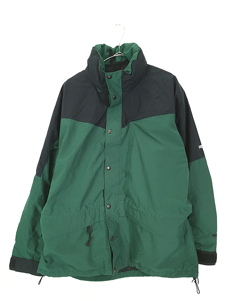 古着 TNF The North Face 「WorkHorse」 HydroSeal 2way 防水 マウンテン ジャケット パーカー 緑×黒 L  古着 - 古着 通販 ヴィンテージ　古着屋 Dracaena ドラセナ