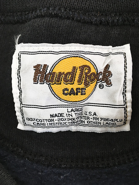 古着 90s USA製 Hard Rock Cafe 「ST.THOMAS」 モノクロ ハードロック 