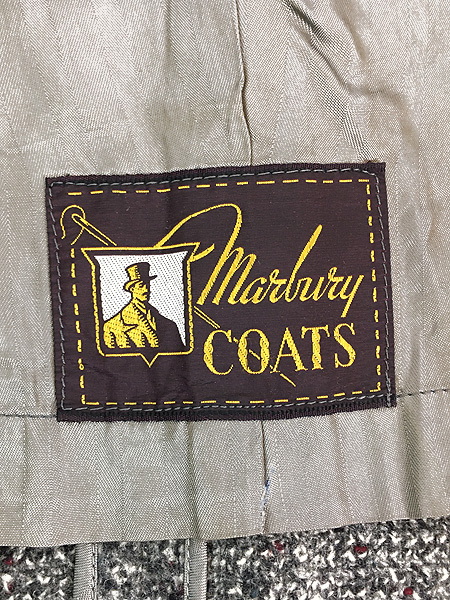 古着 50s Marlury Coats ネップ ツイード ウール チェスター 