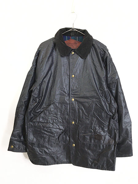 古着 80s USA製 WoolRich 比翼 オイルド コーティング ハンティング