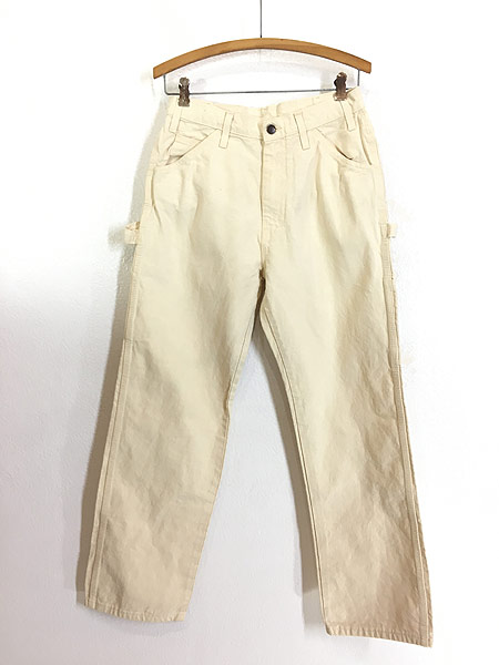 古着 80-90s Dickies ホワイト ワーク ペインター パンツ ストレート