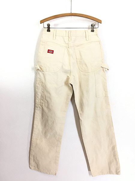 古着 80-90s Dickies ホワイト ワーク ペインター パンツ ストレート