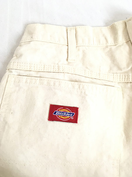 古着 80-90s Dickies ホワイト ワーク ペインター パンツ ストレート