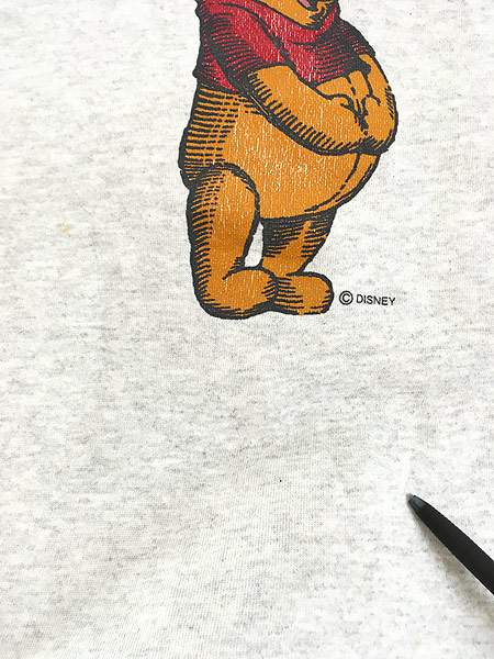 古着 90s USA製 Disney Pooh クマのプーさん 絵本 スウェット 