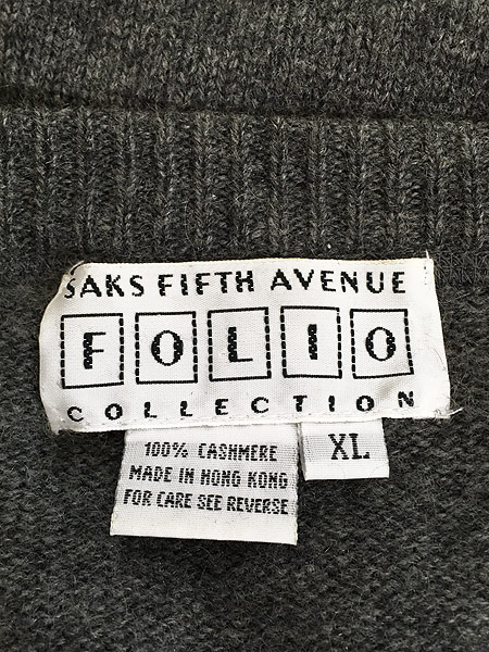 古着 90s Saks Fifth Avenue 「Folio Collection」 豪華 100% カシミア