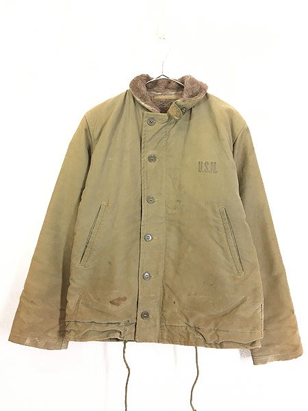 【vintage】40's US.NAVY デッキベスト USN N-1