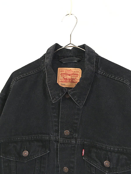 90s】Levi's 70507 0260 ブラックデニムジャケット XL - Gジャン