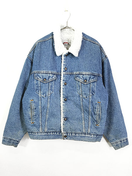 古着 80s USA製 Levi's 70609 ブルー デニム ボア ジャケット Gジャン 