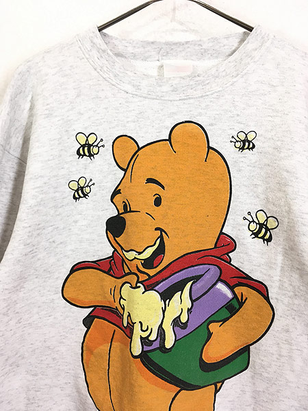 古着 90s USA製 Disney Pooh クマのプーさん BIG プリント スウェット トレーナー L位 古着 - 古着 通販 ヴィンテージ  古着屋 Dracaena ドラセナ