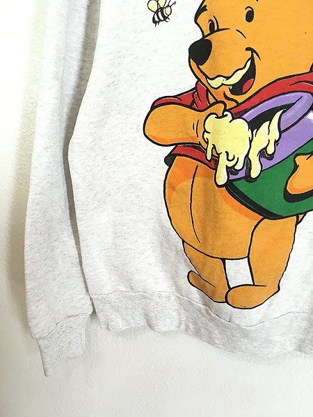 古着 90s USA製 Disney Pooh クマのプーさん BIG プリント スウェット トレーナー L位 古着 - 古着 通販 ヴィンテージ　 古着屋 Dracaena ドラセナ
