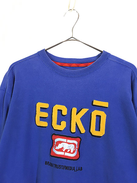 古着 90s ECKO UNLTD BIG ロゴ サイドライン ロングスリーブ Tシャツ ロンT XL 古着 - 古着 通販 ヴィンテージ 古着屋  Dracaena ドラセナ