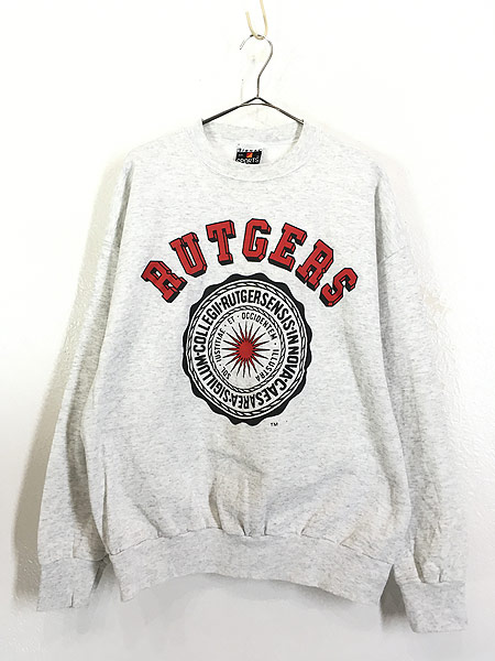 古着 90s USA製 「RUTGERS」 2段 アーチ スウェット トレーナー XXL