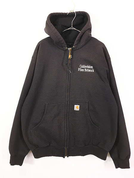 古着 90s Carhartt 裏地 メッシュ ヘビー スウェット ジップ パーカー