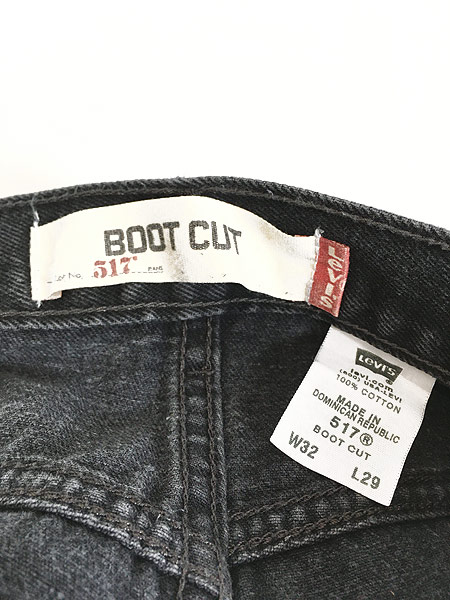 古着 00s Levi's 517 ブラック デニム パンツ ジーンズ ブーツカット