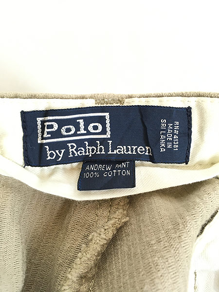 古着 Polo Ralph Lauren 「ANDREW PANTS」 太畝 コーデュロイ パンツ