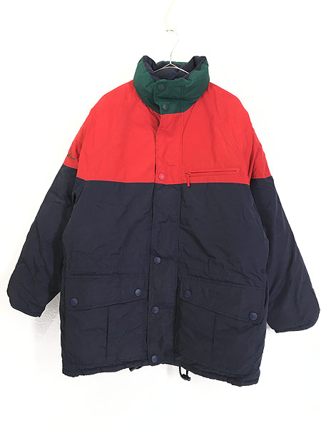 古着 90s Eddie Bauer トリコロール カラー グース ダウン ジャケット S 古着 - 古着 通販 ヴィンテージ　古着屋  Dracaena ドラセナ