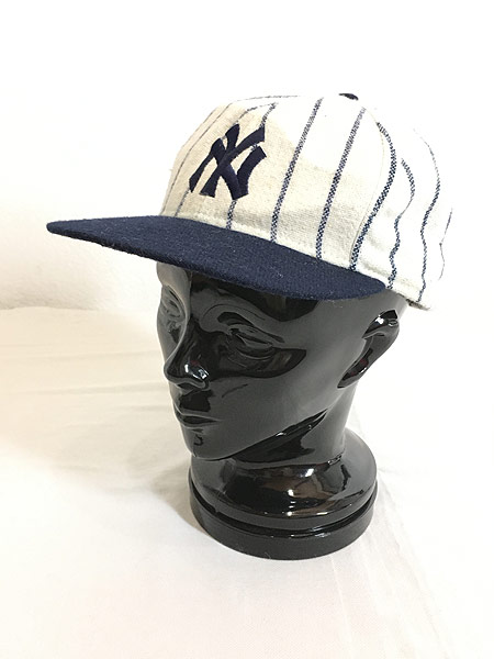 雑貨 古着 80s USA製 MLB NY Yankees ヤンキース ストライプ ウール