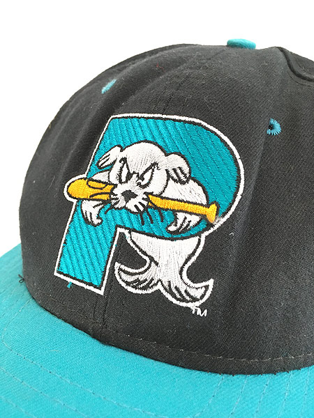雑貨 古着 80s USA製 New Era POLAND Sea Dogs 6パネル ベースボール キャップ 帽子 古着
