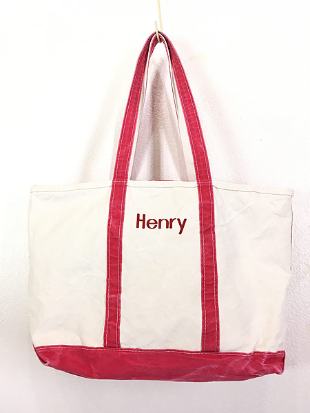 雑貨 古着 90s USA製 LL Bean Boat and Tote 「Henry」 フラップ付