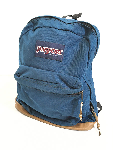 90s USA製　JANSPORT　リュック　ジャンスポーツ　ボトムレザー