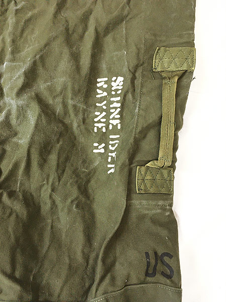 [7] 雑貨 古着 80s 米軍 US ARMY ステンシル キャンバス 巾着型 ダッフル バック 大型 古着