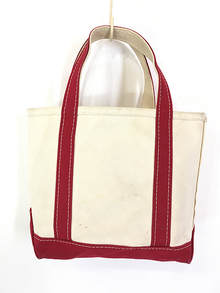 色は80s LLBean トート tote ミディアム 赤 ロゴ入り - トートバッグ