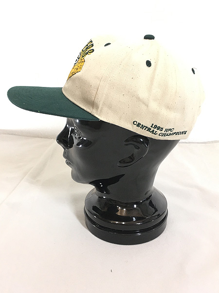 [2] 雑貨 古着 90s NFL Green Bay Packers 「1995 NFC CENTRAL CHAMPIONS」 コットン キャップ Free 帽子 � 古着