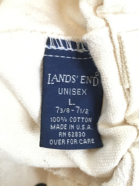 雑貨 古着 90s USA製 LANDS' END バイカラー キャンバス ロングビル