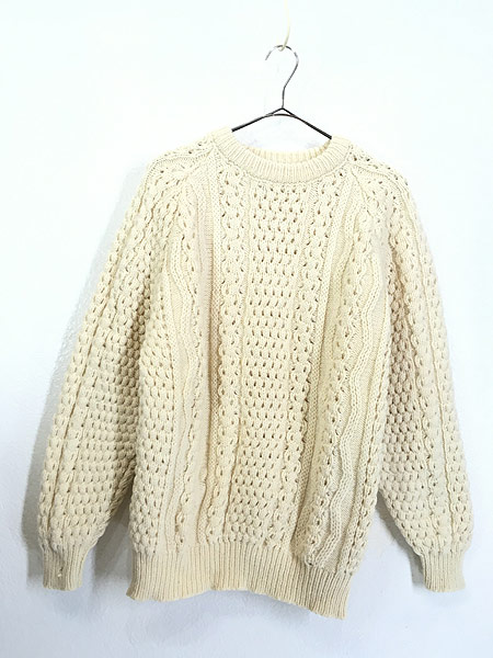 古着 70-80s Clady Knit ポップコーン アラン フィッシャーマン ニット