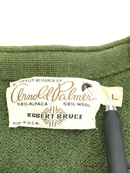 古着 60s USA製 Arnold Palmer Robert Bruce ソリッド アルパカ ウール