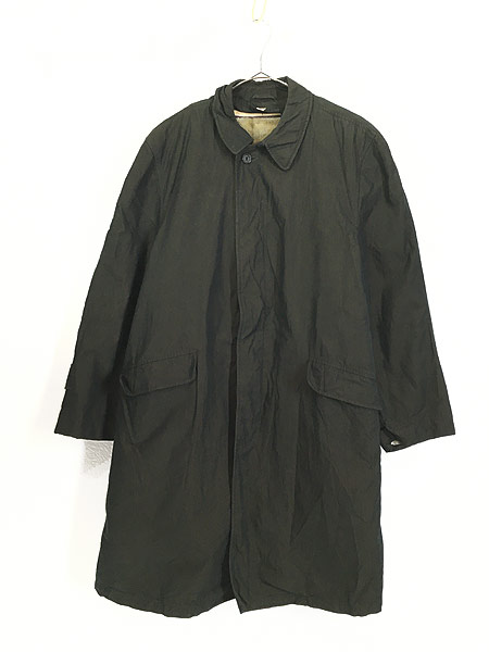 ステンカラー コート メンズ ブラック XL USA古着 90s 長袖 日本最大級 