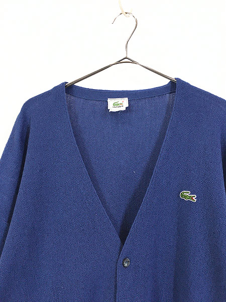 古着 フランス製 LACOSTE フレラコ ワニ ワッペン ウール ニット