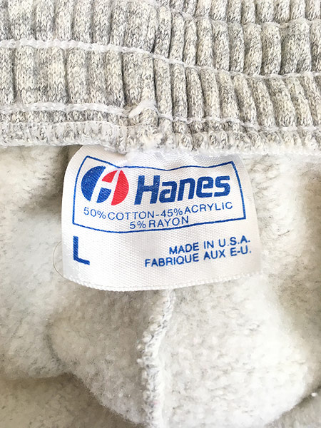 古着 80s USA製 Hanes 「ARMY」 ミリタリー スウェット パンツ L 古着