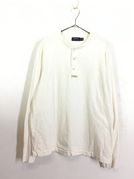 古着 Polo Ralph Lauren コットンガーゼ ヘンリーネック Tシャツ