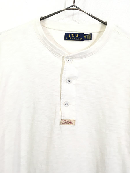 [2] 古着 Polo Ralph Lauren コットンガーゼ ヘンリーネック Tシャツ カットソー XL 古着